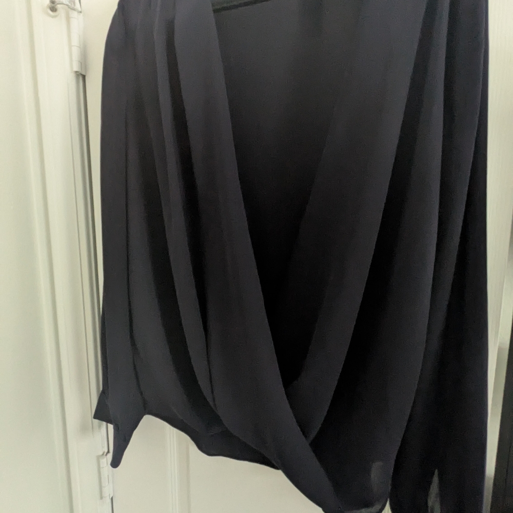 Ann Taylor Elegant Black Sheer Top